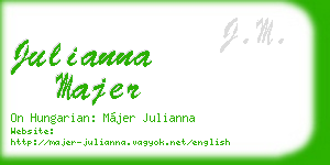 julianna majer business card